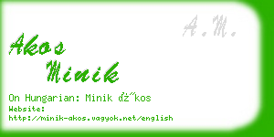 akos minik business card